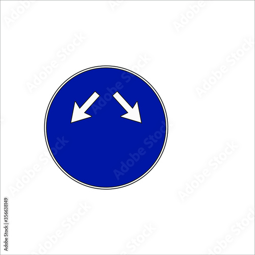 mandatory traffic signs icons. illustration for web and mobile design.