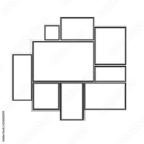 Set of photo and art frames