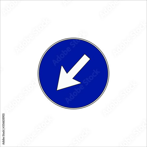 mandatory traffic signs icons. illustration for web and mobile design.