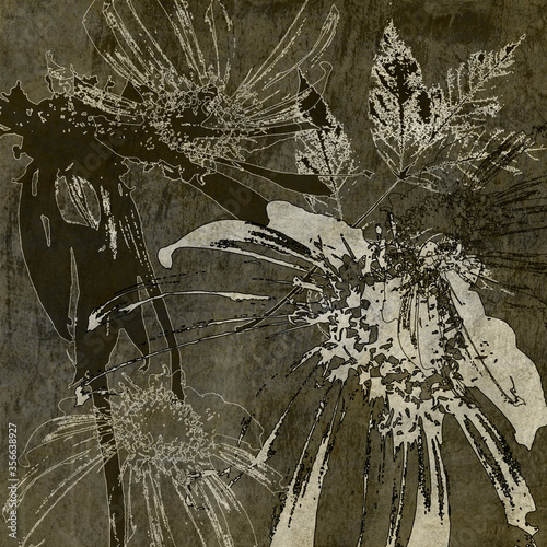 art floral autumn background card