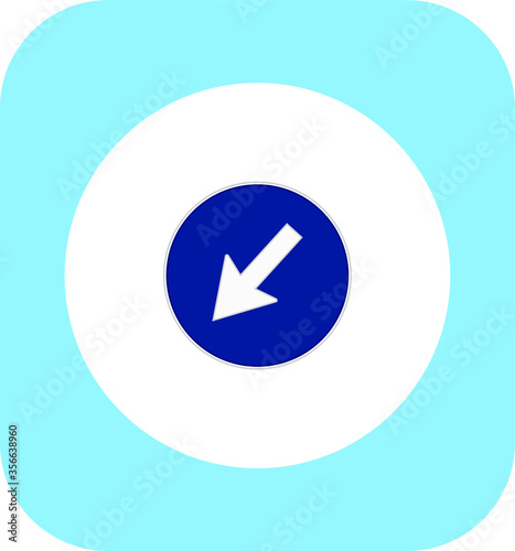 mandatory traffic signs icons. illustration for web and mobile design.