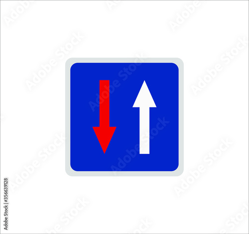 icons of traffic signs of priority to the opposite direction. illustration for web and mobile design.