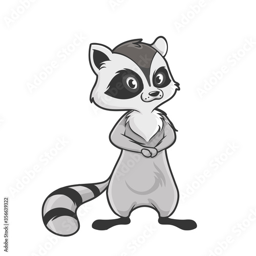 Cartoon raccoon