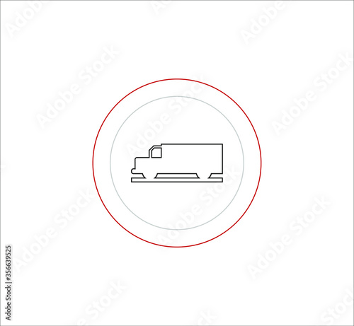 icons of traffic signs of prohibited entry to trucks. illustration for web and mobile design.