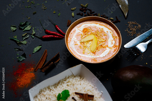 Photography Indian food and spicy spices, stylish photos for the menu