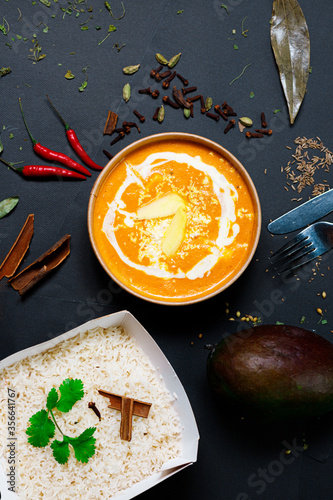 Photography Indian food and spicy spices, stylish photos for the menu