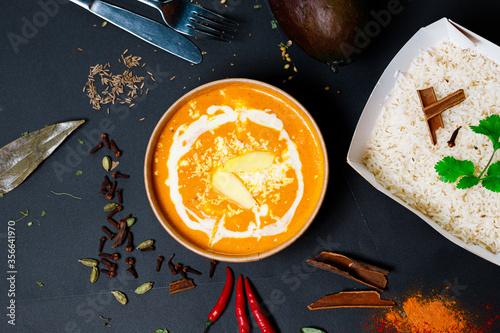 Photography Indian food and spicy spices, stylish photos for the menu