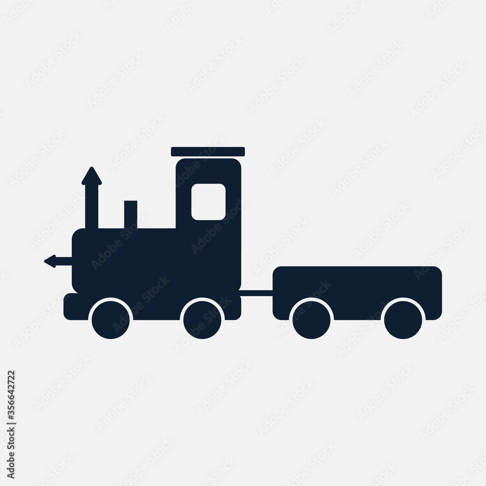 Children's transport toy icon. Isolated on white background. Vector illustration