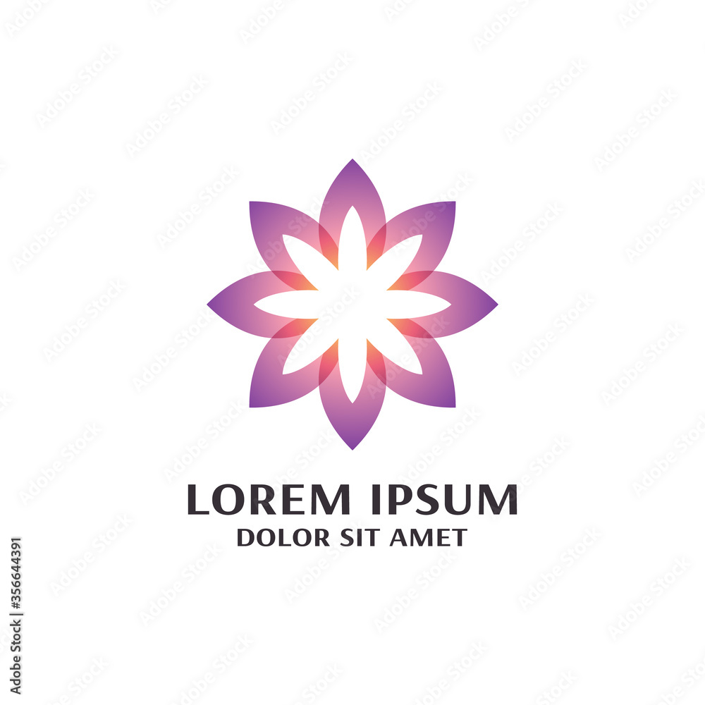 Flower logo vector design template Flower logo vector design template