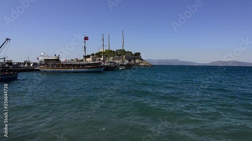 View of the Pigeon island, Kusadasi