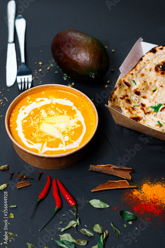 Photography Indian food and spicy spices, stylish photos for the menu