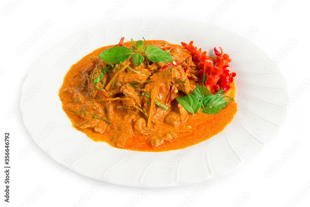 Dried red curry pork with coconut milk (Panang) Thaifood Dried red curry pork with coconut milk (Panang) Thaifood