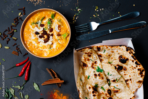 Photography Indian food and spicy spices, stylish photos for the menu
