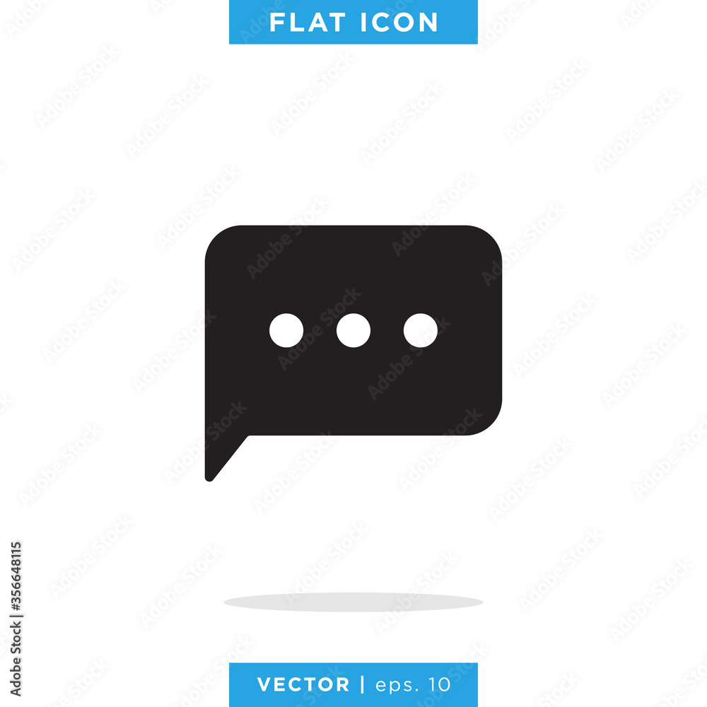 Speech bubble icon vector design template. Chat symbol. Speech bubble icon vector design template. Chat symbol.