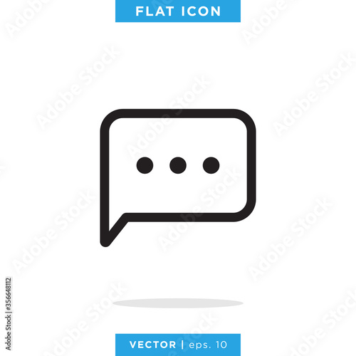 Speech bubble icon vector design template. Chat symbol.