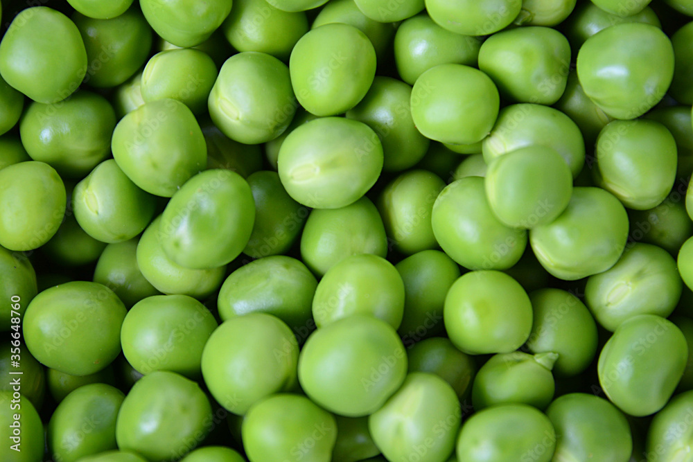 Fresh Sweet Green Peas, Healthy Eating Concept, Top View. Fresh Sweet Green Peas, Healthy Eating Concept, Top View.