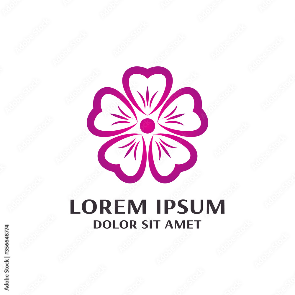 Flower logo vector design template Flower logo vector design template