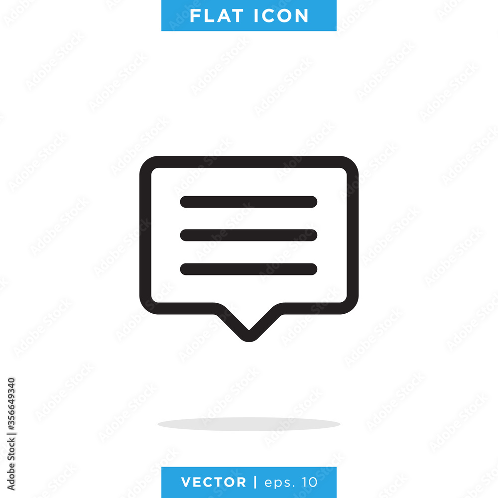 Speech bubble icon vector logo design template. Chat sign.