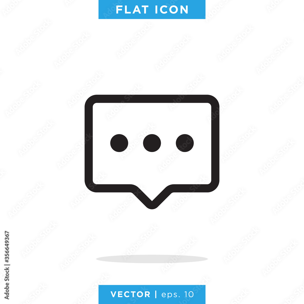 Speech bubble icon vector logo design template. Chat sign. Speech bubble icon vector logo design template. Chat sign.