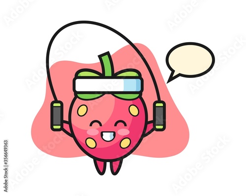 Strawberry cartoon skipping rope