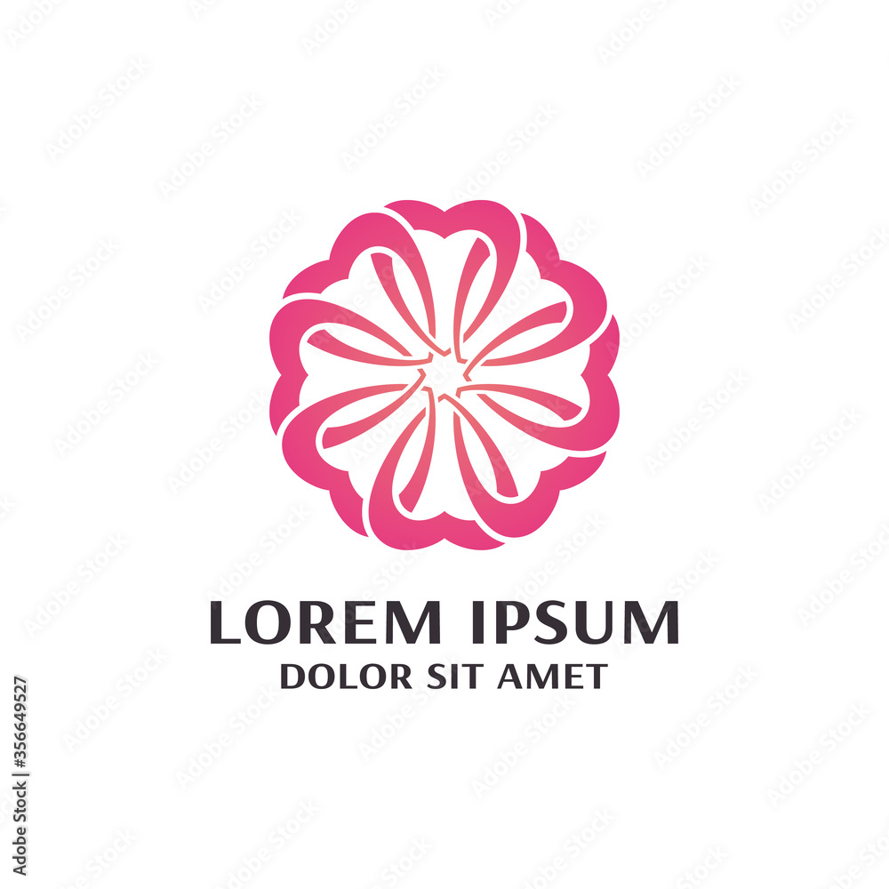 Flower logo vector design template Flower logo vector design template