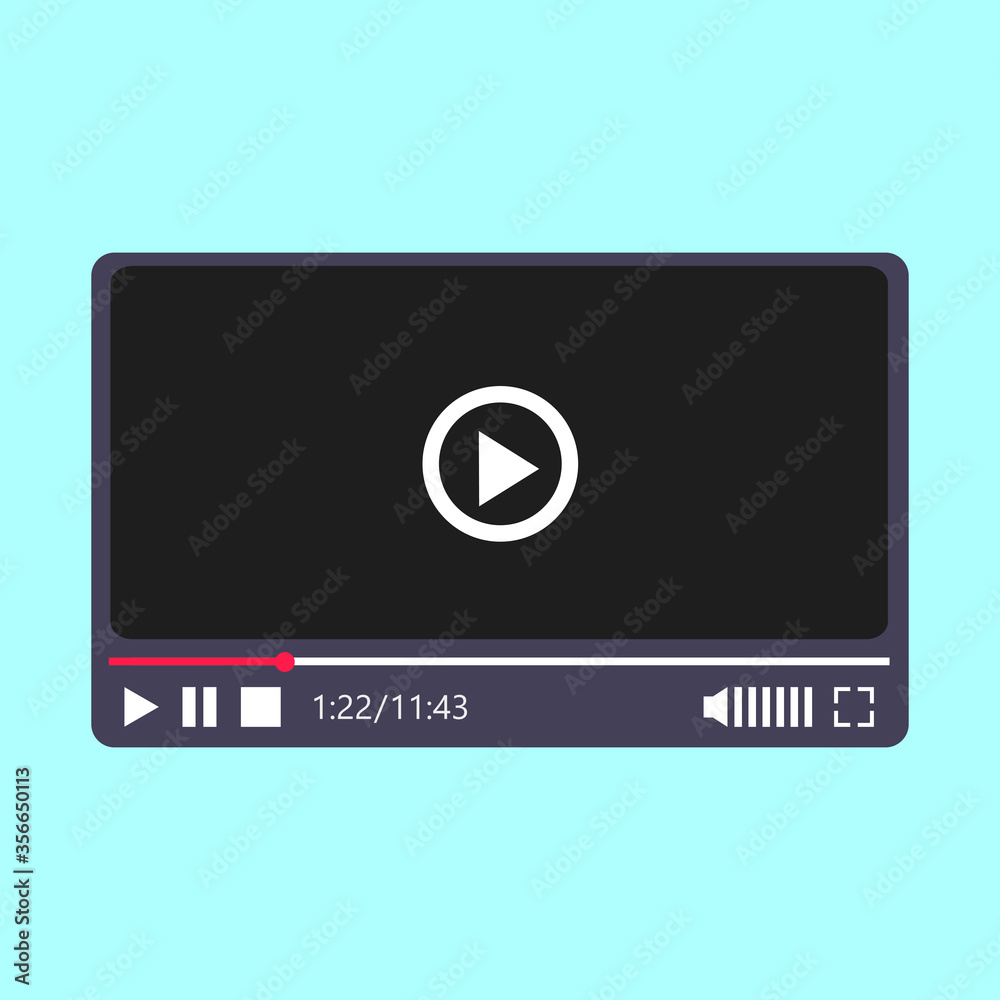 video player for web vector design video player for web vector design