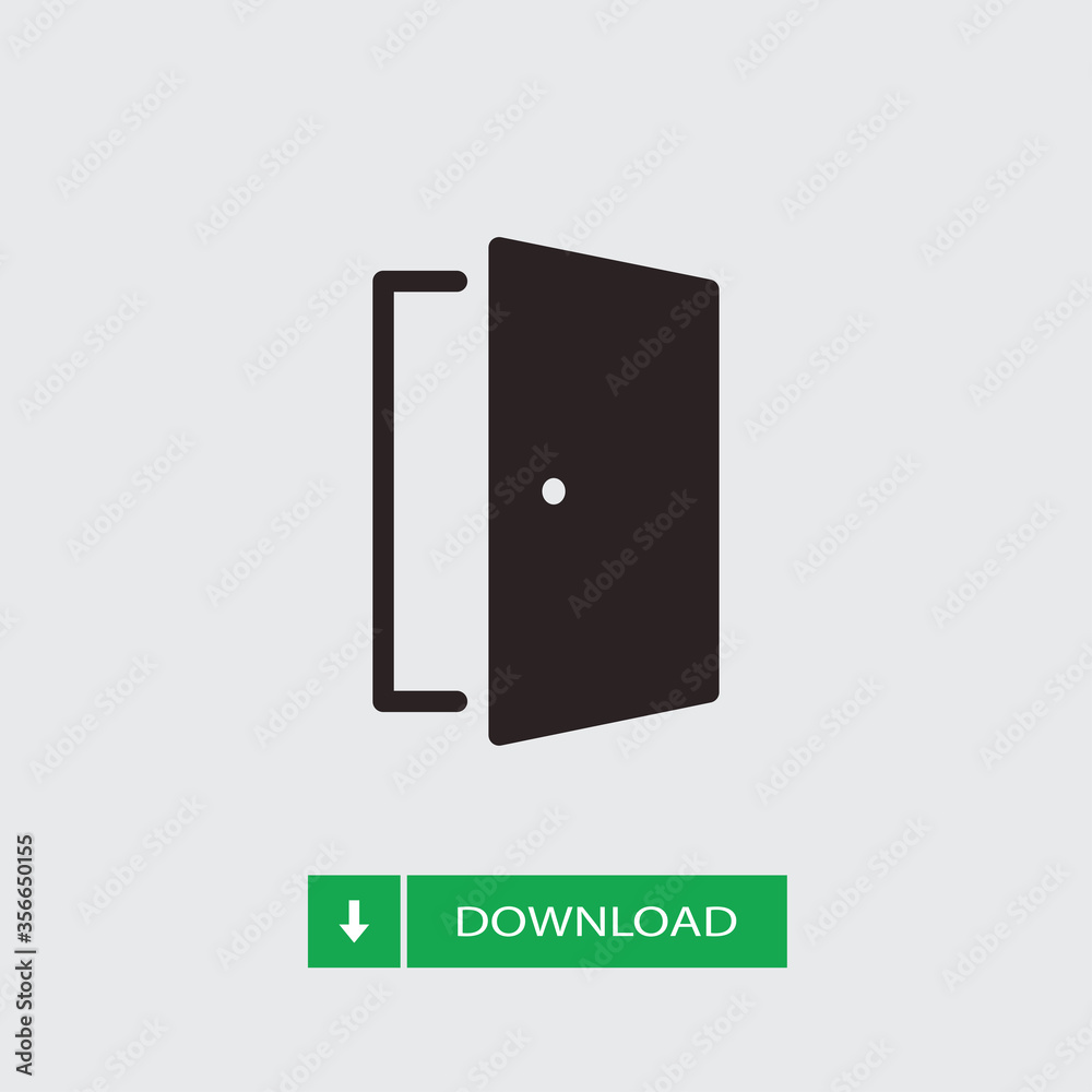 Door vector icon, simple sign for web site and mobile app. Door vector icon, simple sign for web site and mobile app.