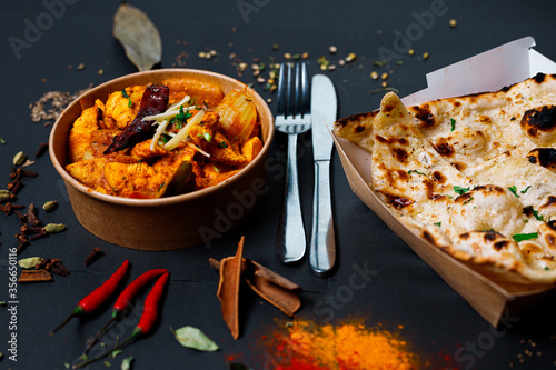 Photography Indian food and spicy spices, stylish photos for the menu