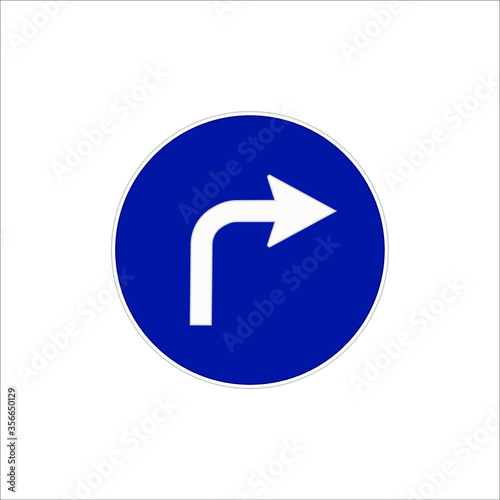 mandatory traffic signs icons. illustration for web and mobile design.
