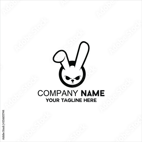 head rabbit vector