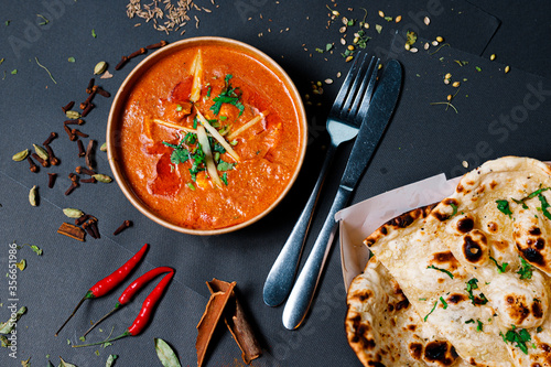 Photography Indian food and spicy spices, stylish photos for the menu