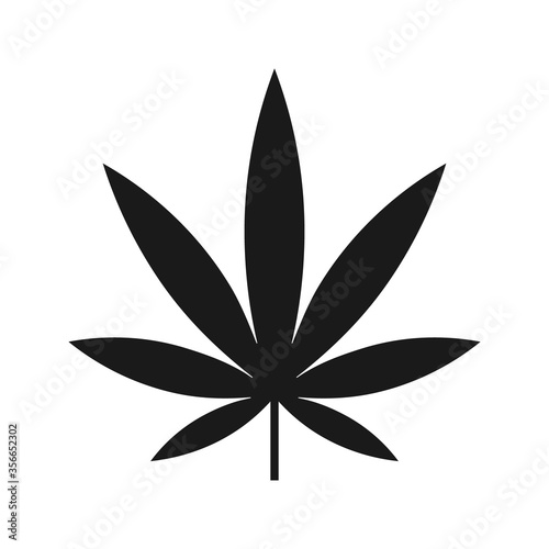 Cannabis Leaf (Hemp) Marijuana Icon Silhouette