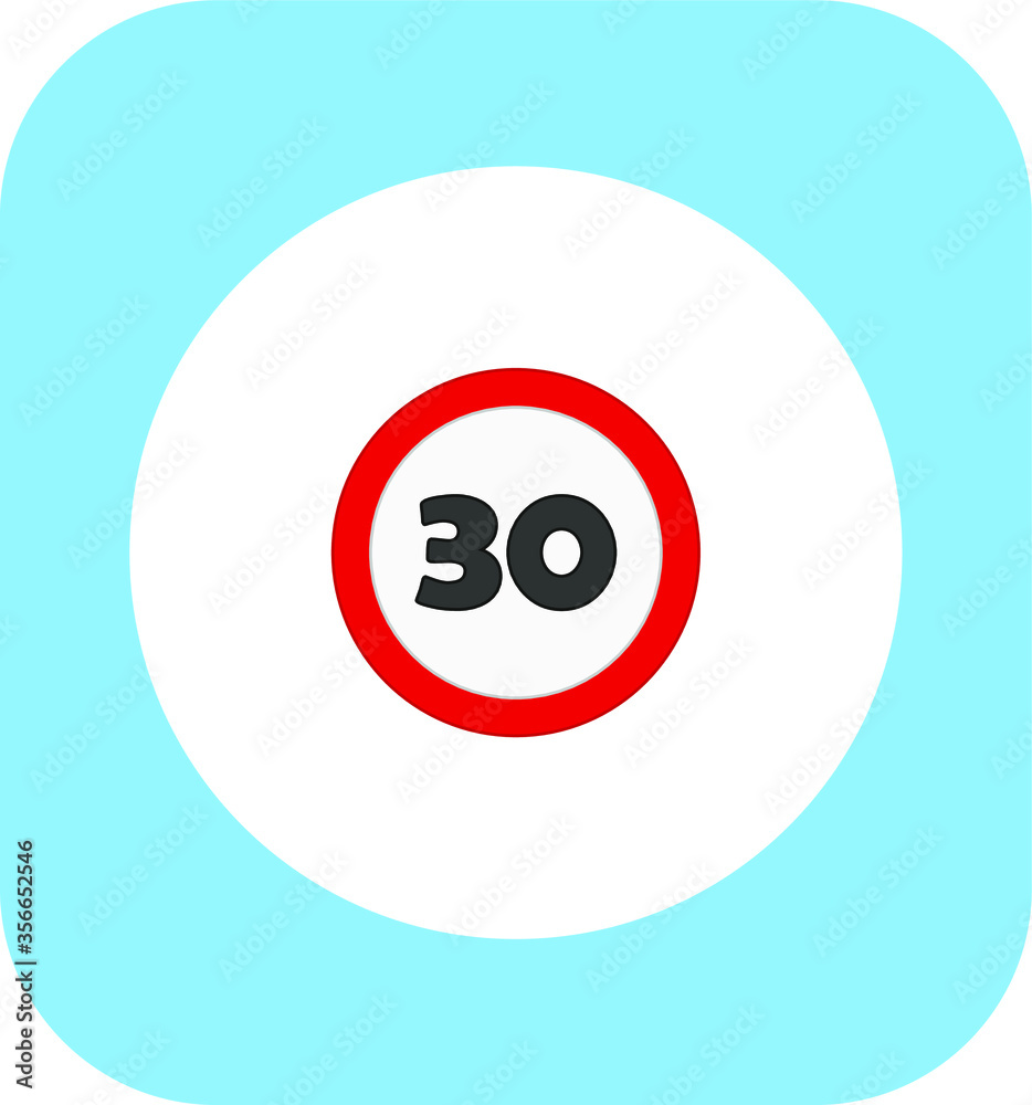 speed limit traffic signs icons. illustration for web and mobile design. speed limit traffic signs icons. illustration for web and mobile design.