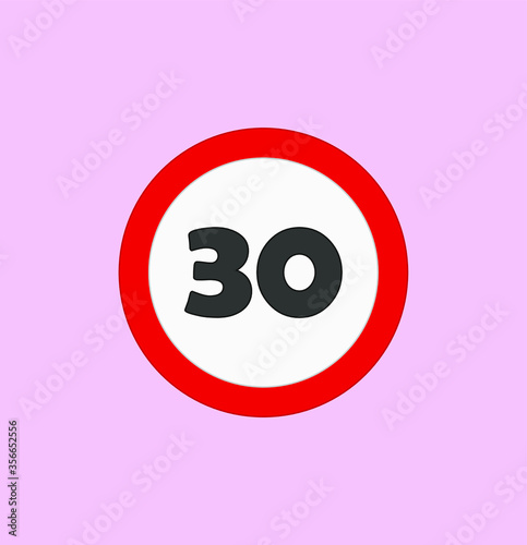speed limit traffic signs icons. illustration for web and mobile design.