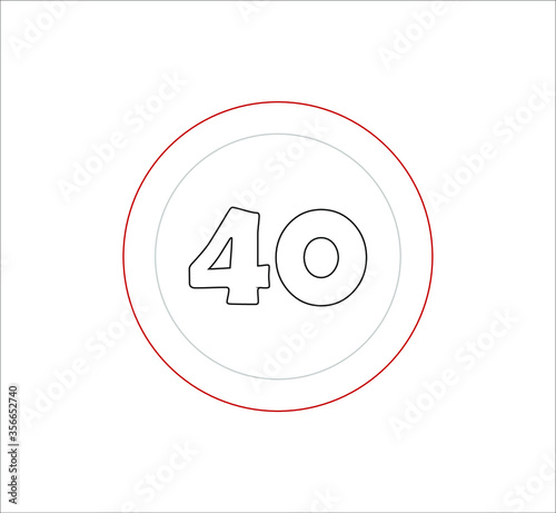 speed limit traffic signs icons. illustration for web and mobile design.
