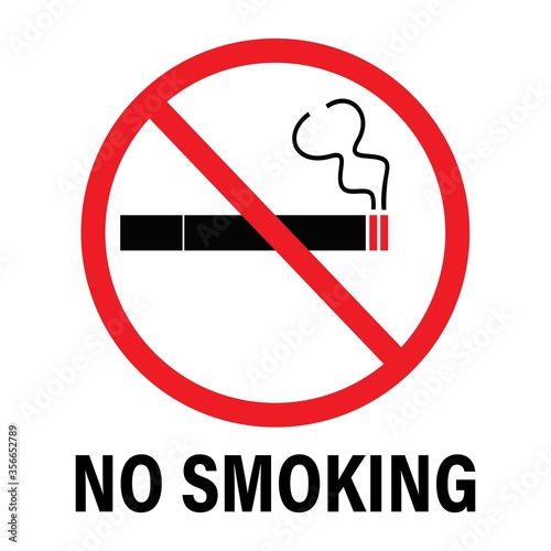 No smoking vector sign on white background.
