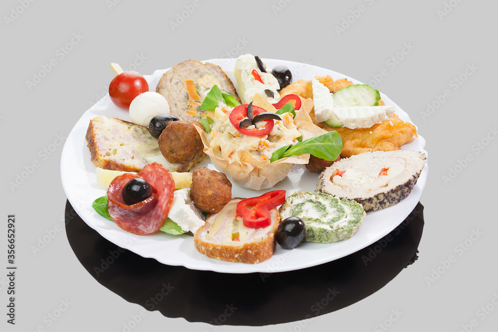 Romanian traditional dishes - appetizer plate