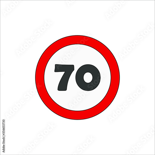 speed limit traffic signs icons. illustration for web and mobile design.