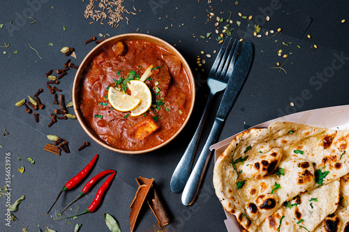 Photography Indian food and spicy spices, stylish photos for the menu