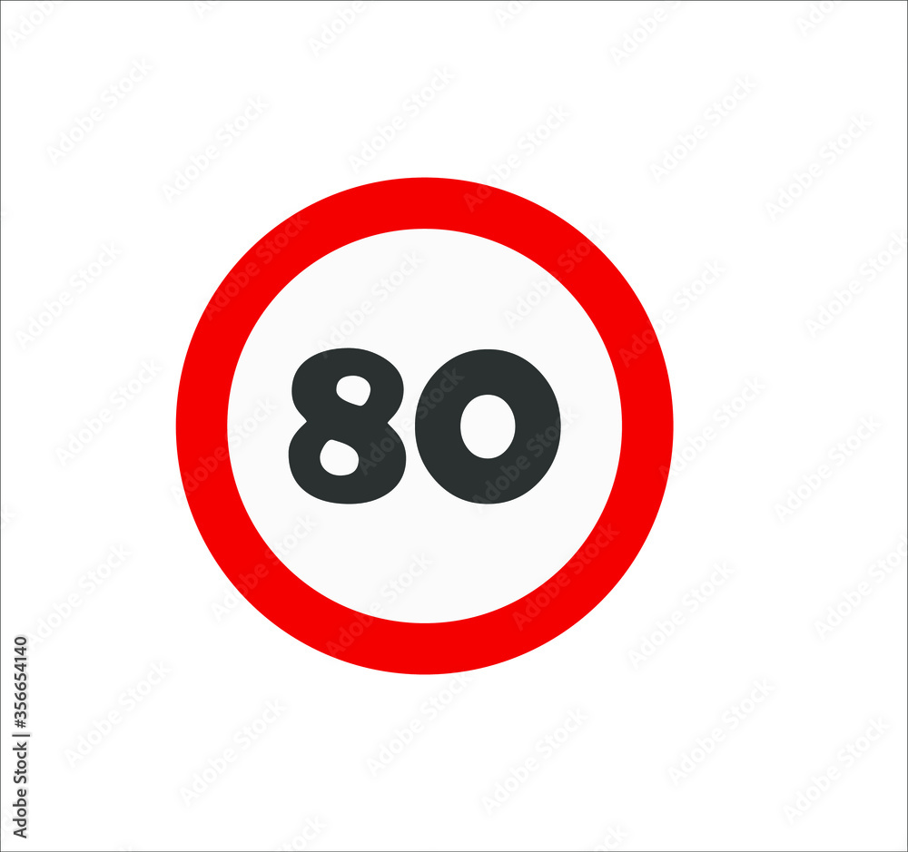 speed limit traffic signs icons. illustration for web and mobile design. speed limit traffic signs icons. illustration for web and mobile design.