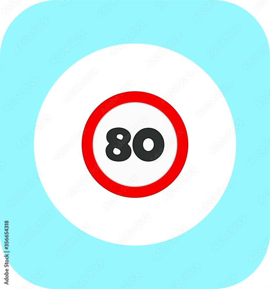 speed limit traffic signs icons. illustration for web and mobile design. speed limit traffic signs icons. illustration for web and mobile design.