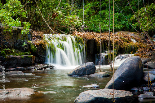 small waterfall in the forest near Awarradam jungle camp, Suriname