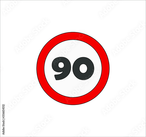 speed limit traffic signs icons. illustration for web and mobile design.