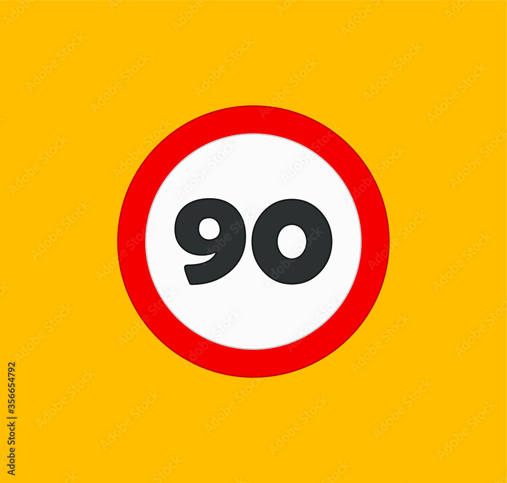 speed limit traffic signs icons. illustration for web and mobile design. speed limit traffic signs icons. illustration for web and mobile design.