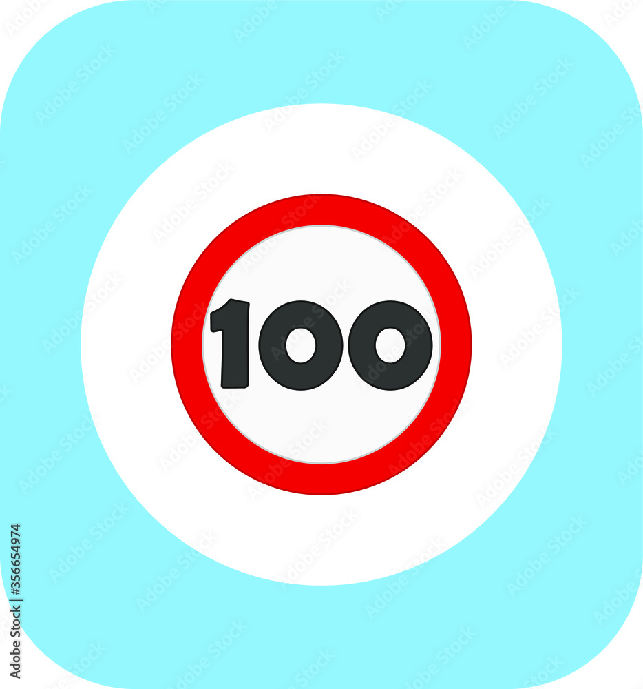speed limit traffic signs icons. illustration for web and mobile design. speed limit traffic signs icons. illustration for web and mobile design.