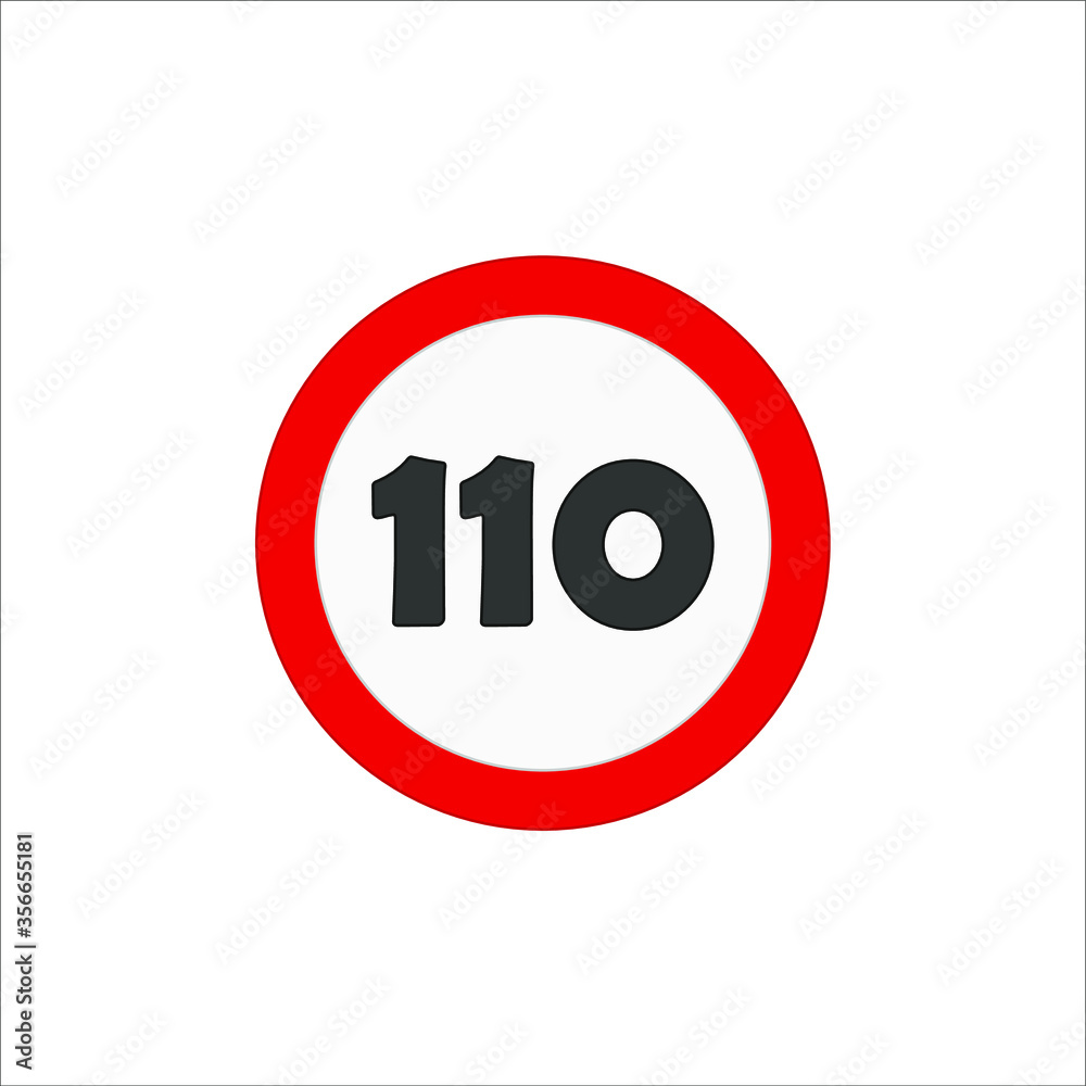 speed limit traffic signs icons. illustration for web and mobile design. speed limit traffic signs icons. illustration for web and mobile design.