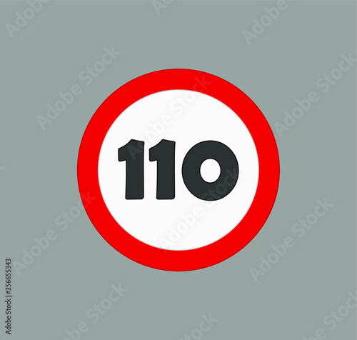 speed limit traffic signs icons. illustration for web and mobile design.