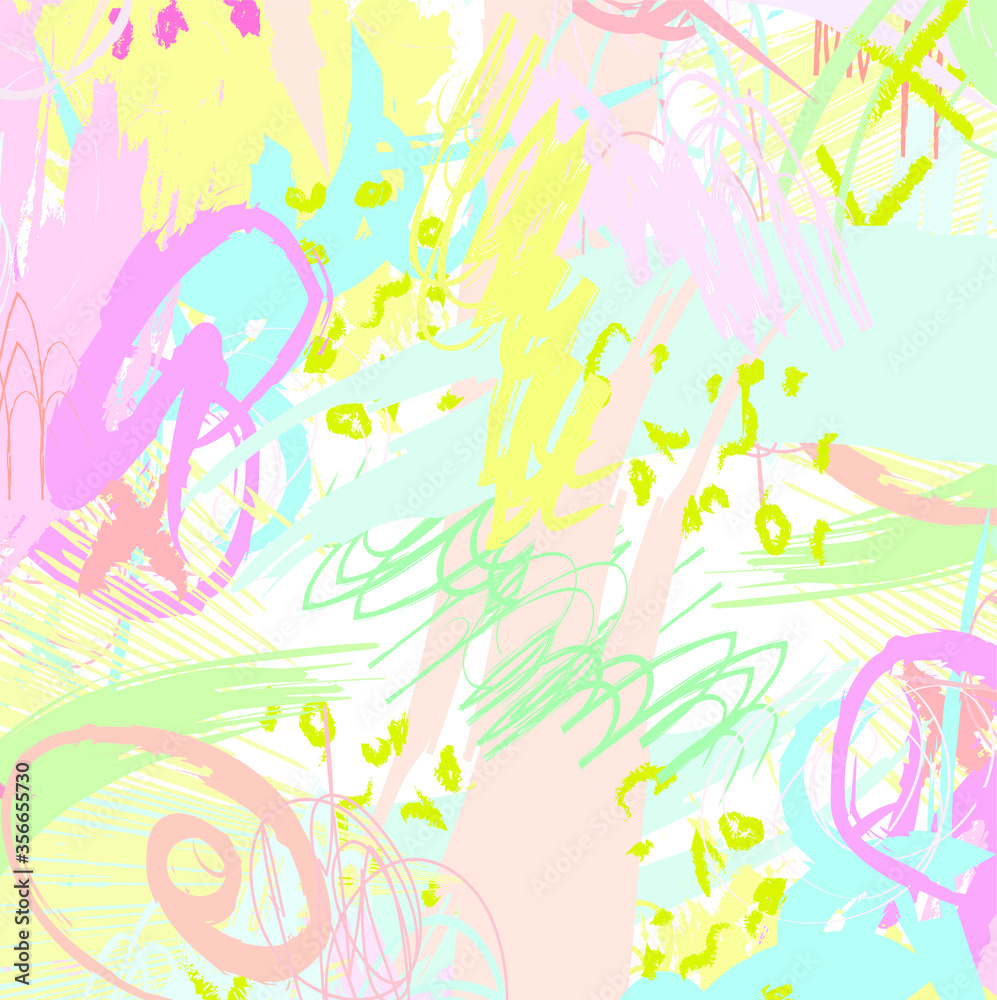 Abstract colorful  paint brush and  scribble lines pattern background. colorful  nice brush strokes and hand drawn background.  beautiful grunge and stripes  background. cute kids sketch drawing