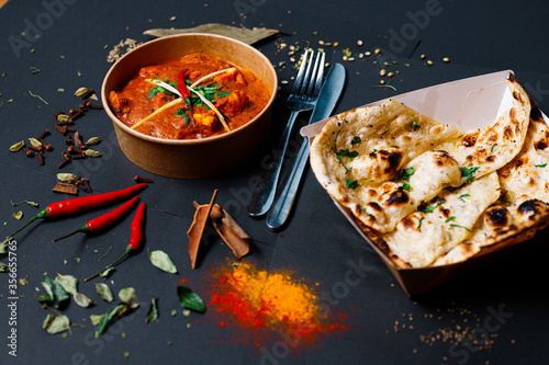 Photography Indian food and spicy spices, stylish photos for the menu