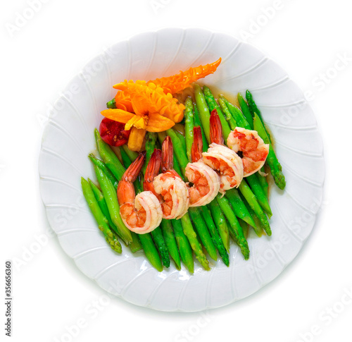 Asparagus stir fried with Shrimp